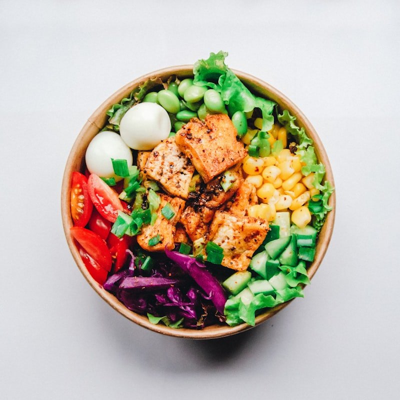 Garden bowl with fresh vegetables